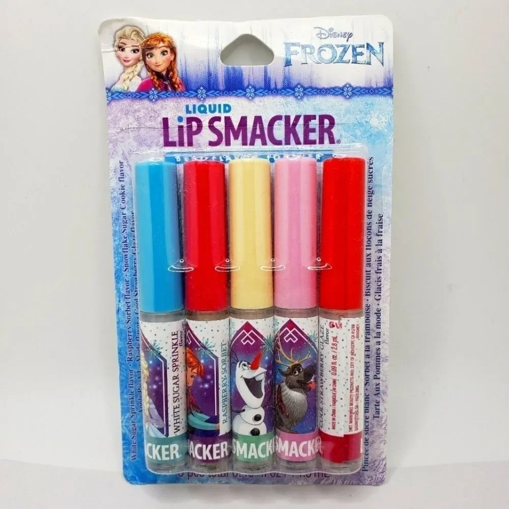 𝅺disney Frozen liquid lip smacker 5pc lip gloss Anna Elsa  Olaf Sven